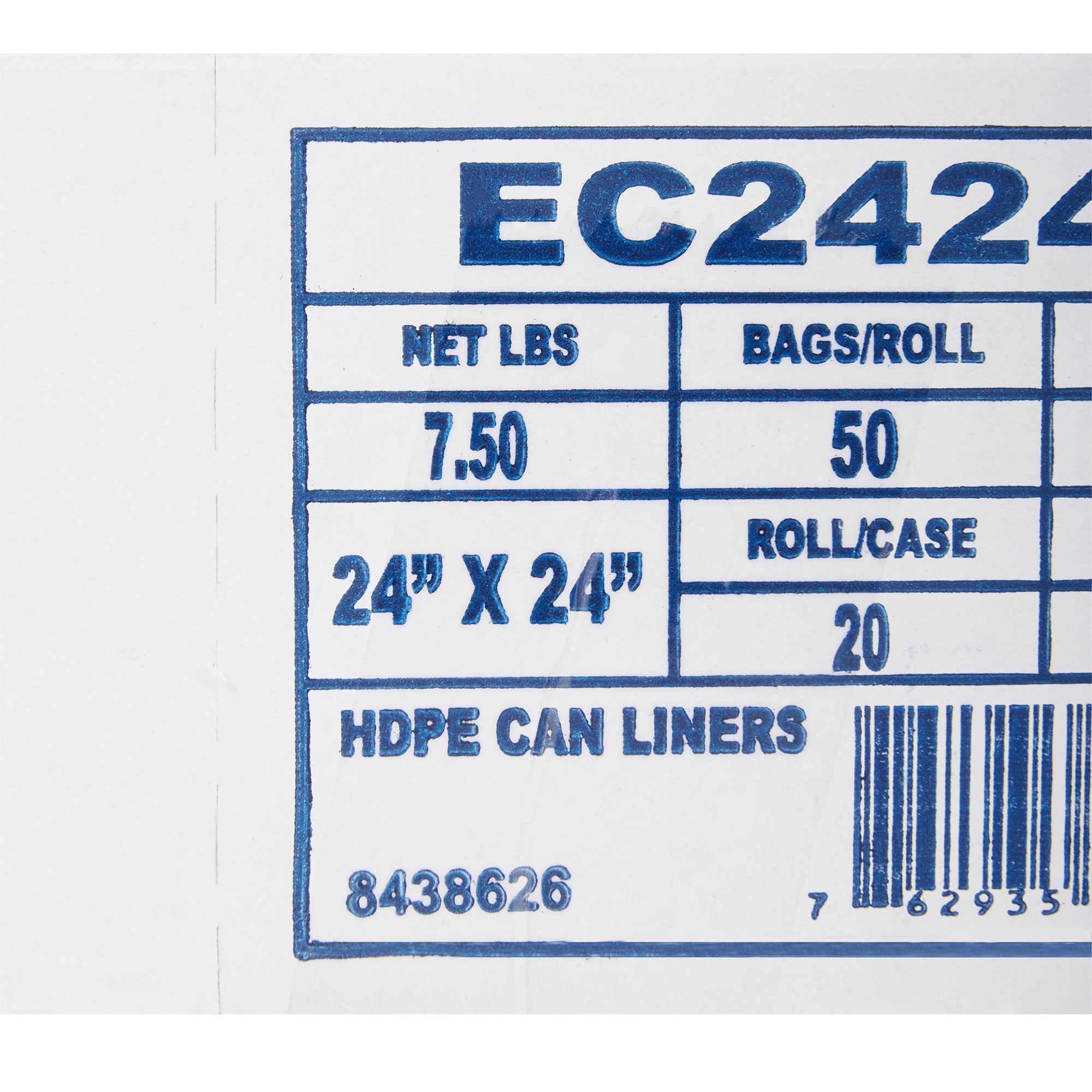Trash Bag McKesson 10 gal. Clear HDPE 5 Mic. 24 X 24 Inch Star Seal Bottom Coreless Roll, Packaging Type- Case
