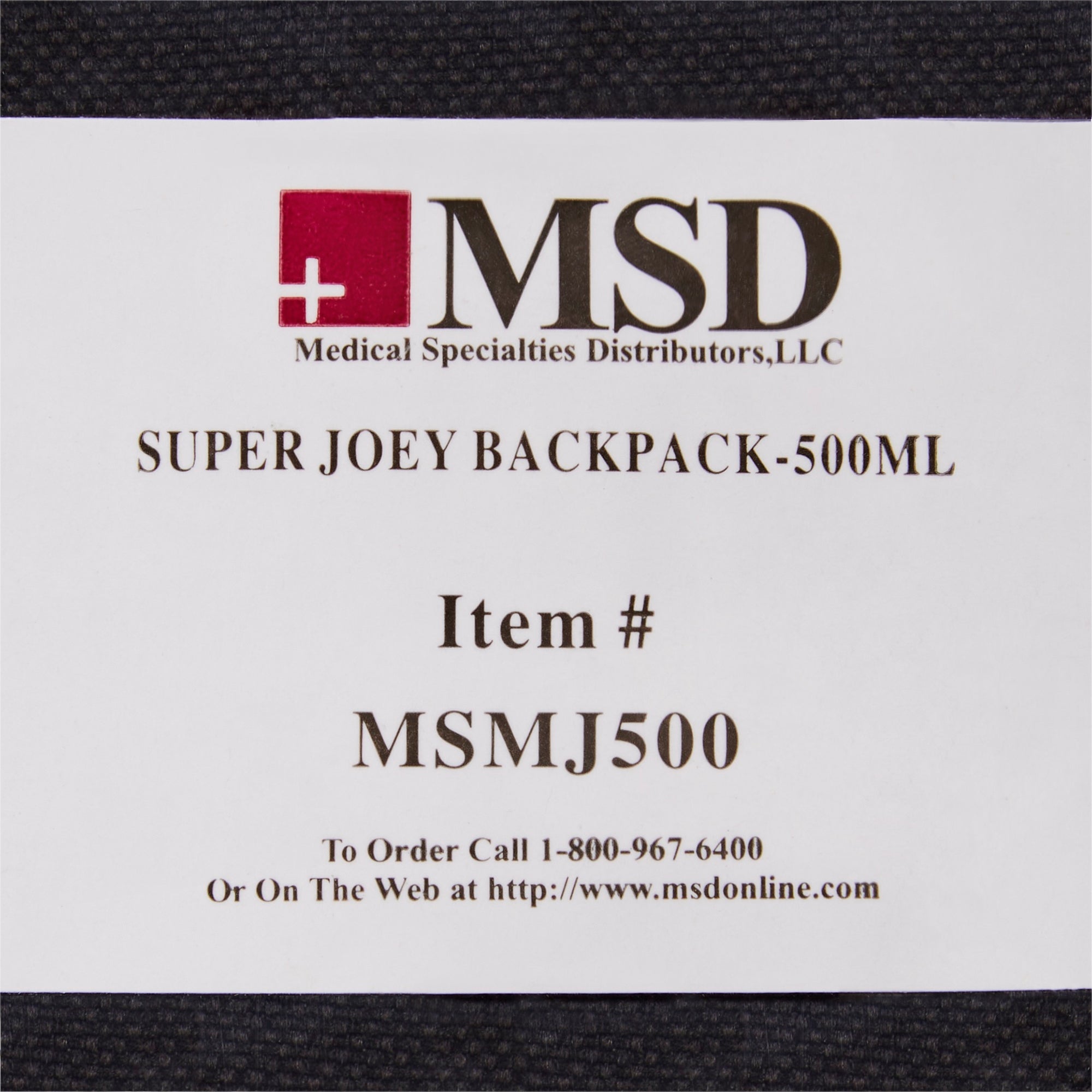 Feeding Pump Backpack McKesson Black, Pump Pocket, Outside View Window, Solution Wrap, Support Straps, 2 X 8 X 13 Inch, Packaging Type- Each