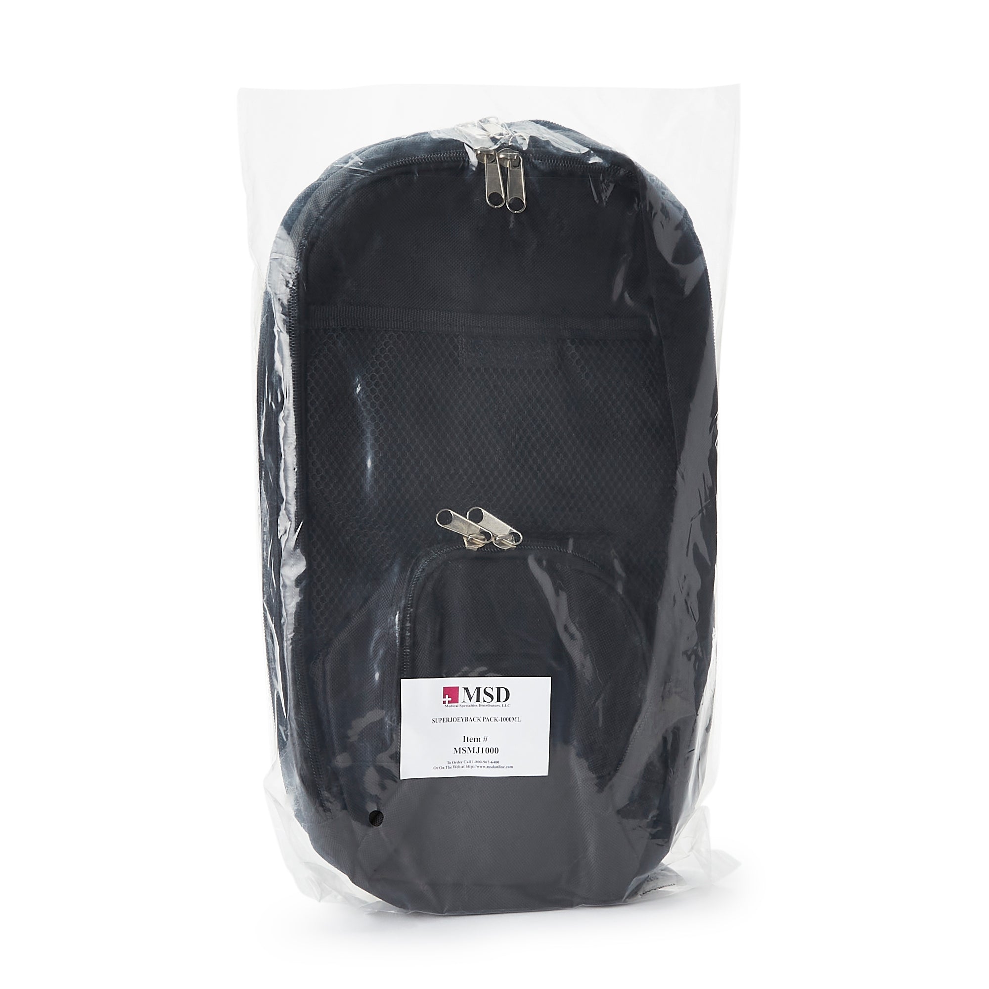 Feeding Pump Backpack McKesson Black, Pump Pocket, Outside View Window, Solution Wrap, Support Straps, 2 X 9 X 15 Inch, Packaging Type- Each