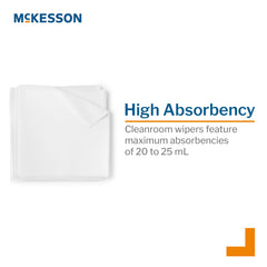 Cleanroom Wipe McKesson ISO Class 5 White Sterile Polyester / Cellulose 12 X 12 Inch Disposable | 8PACK/CASE