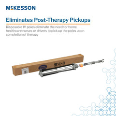 Disposable IV Stand Floor Stand McKesson 2-Hook 3-Legs,  Packaging Type- Case