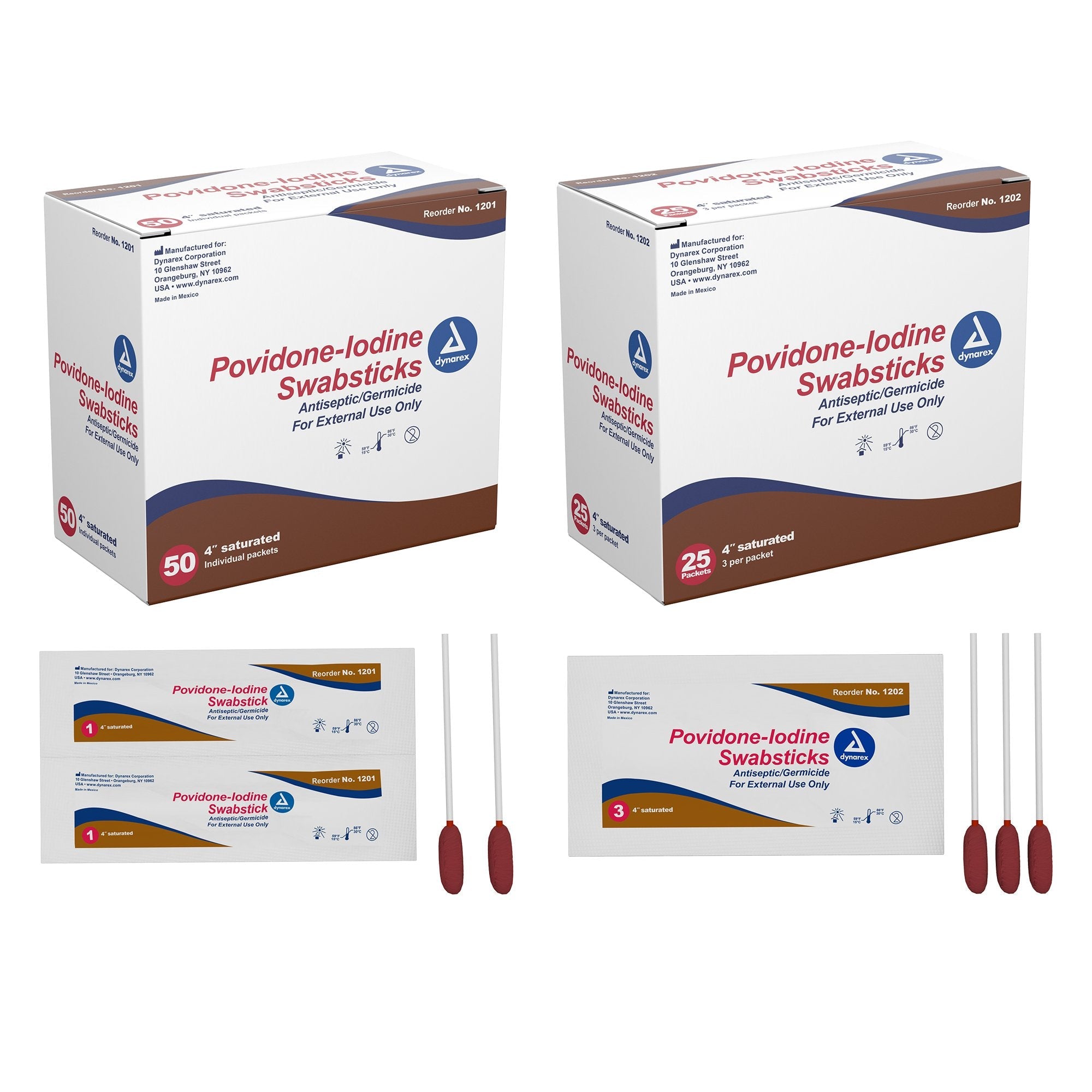 Impregnated Swabstick 10% Strength Povidone-Iodine Individual Packet NonSterile,Packaging Type- Box