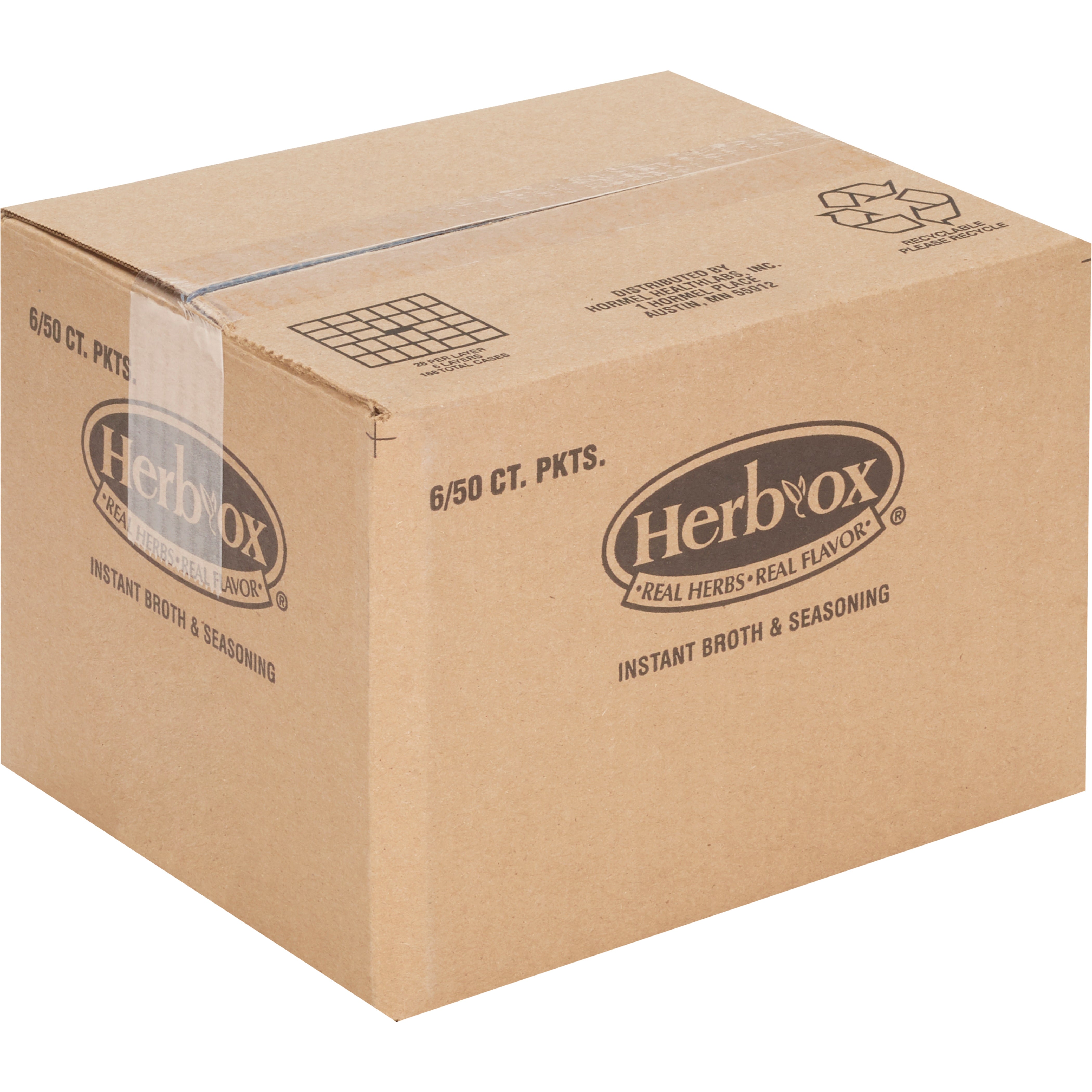 Instant Broth Herb-Ox Vegetable Flavor Liquid 7.5 oz. Individual Packet,  Packaging Type- Case