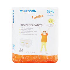 Unisex Toddler Training Pants McKesson Pull On with Tear Away Seams Disposable Heavy Absorbency | 4BG/Case