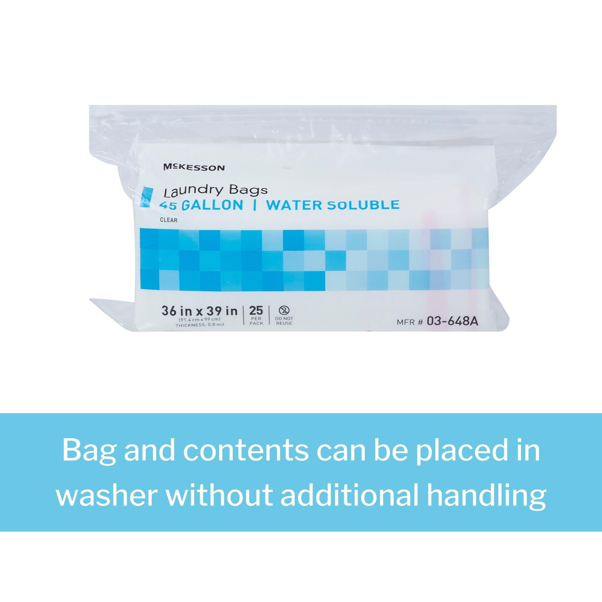 Laundry Bag McKesson Water Soluble 40 to 45 gal. Capacity 36 X 39 Inch, Packaging Type- Case