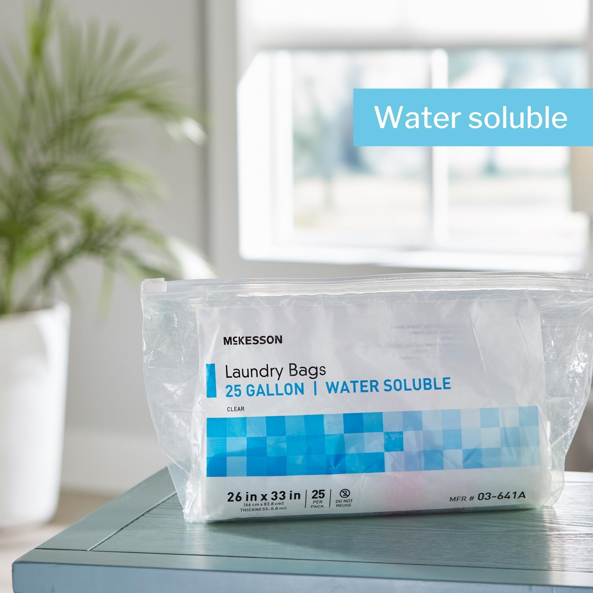 Laundry Bag McKesson Water Soluble 20 to 25 gal. Capacity 26 X 33 Inch, Packaging Type- Case