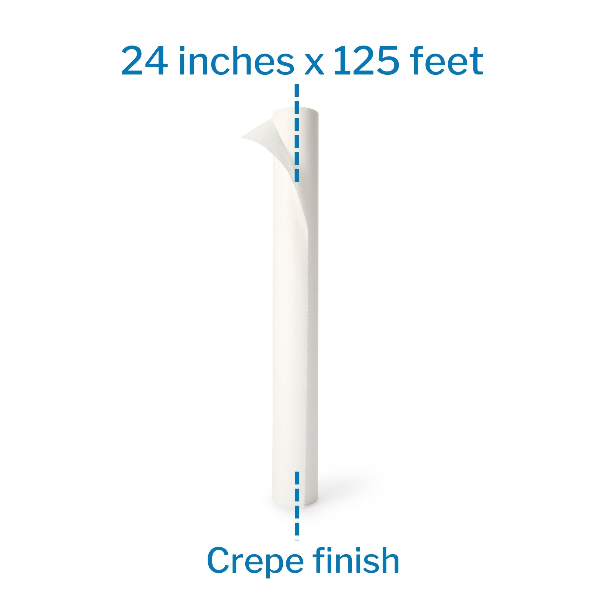 Table Paper McKesson 24 Inch Width 125 Foot Length White Crepe, Packaging Type- Case