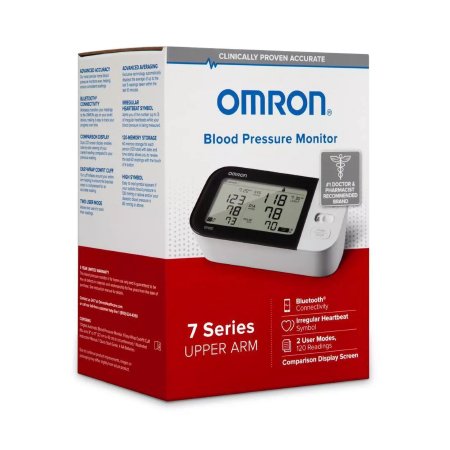 Home Automatic Digital Blood Pressure Monitor Omron7 Series Wide Range Nylon Cuff 23 - 43 cm Desk Model,Packaging Type- Each