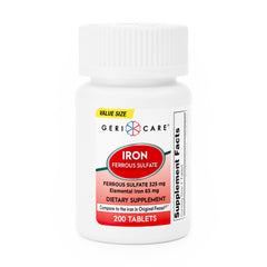 Mineral Supplement Geri Care® Iron 325 mg Strength Tablet 200 per Bottle