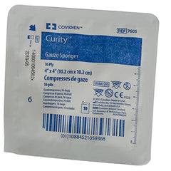 Gauze Sponge Curity 4 X 4 Inch 16-Ply Sterile 10 per Tray, Packaging Type- Case