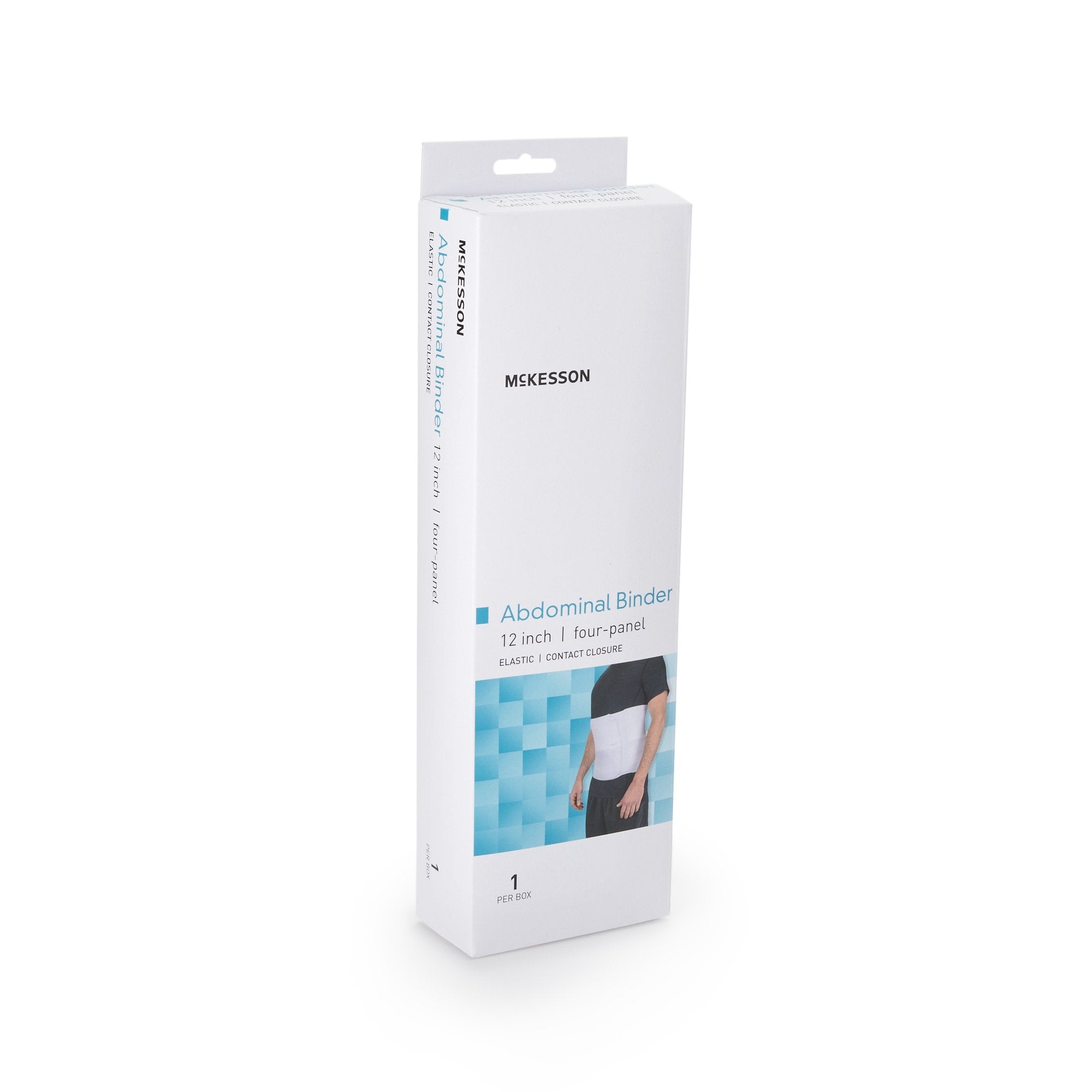 Abdominal Binder McKesson Small / Medium Hook and Loop Closure 30 to 45 Inch Waist Circumference 12 Inch Height Adult, Packaging Type- Each