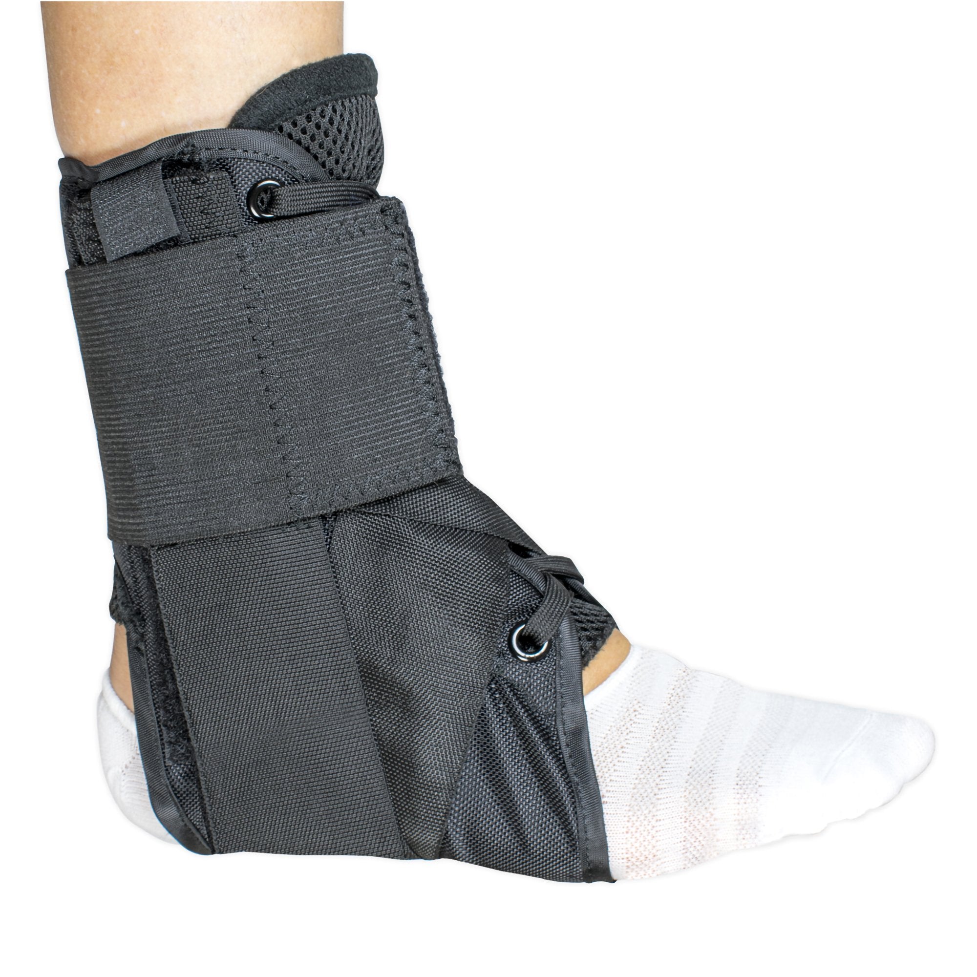 Ankle Brace McKesson Medium Lace-Up / Figure-8 Strap / Hook and Loop Closure Foot, Packaging Type- Each