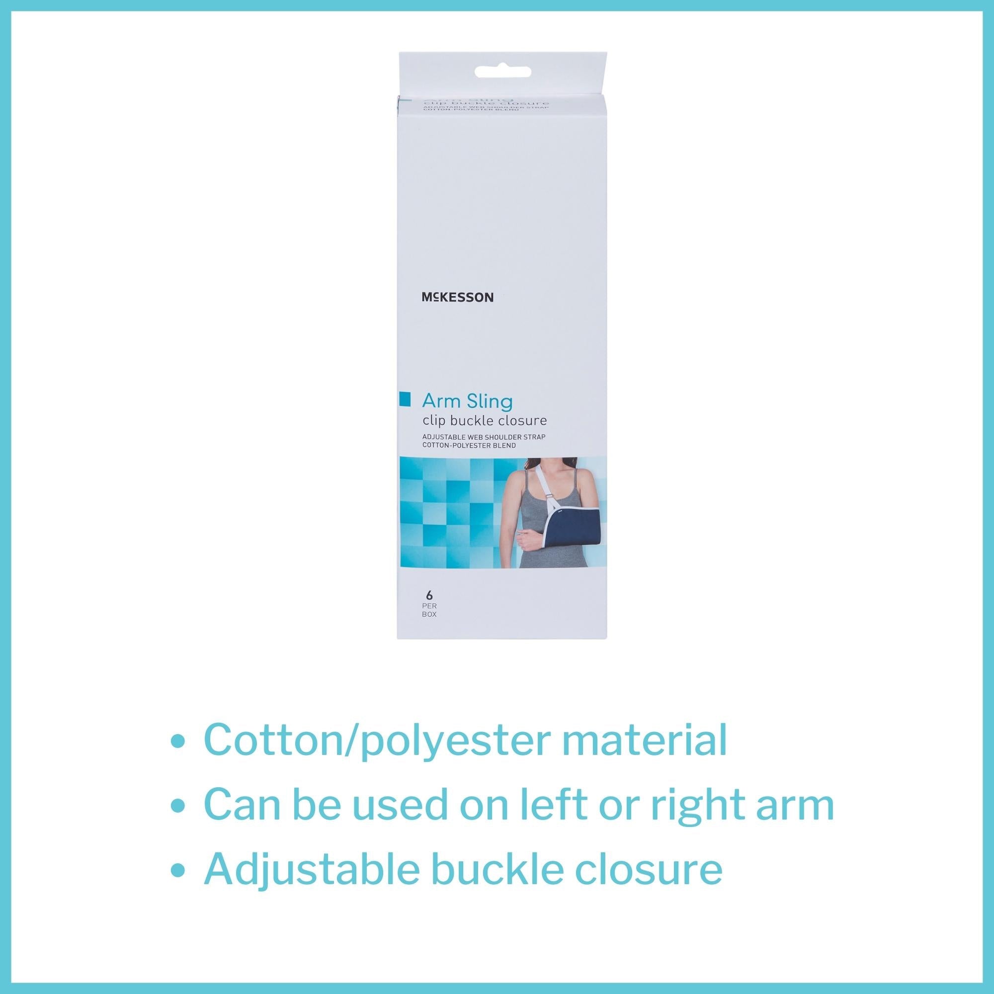 arm sling mckesson buckle closure adjustable strap large packaging type box
