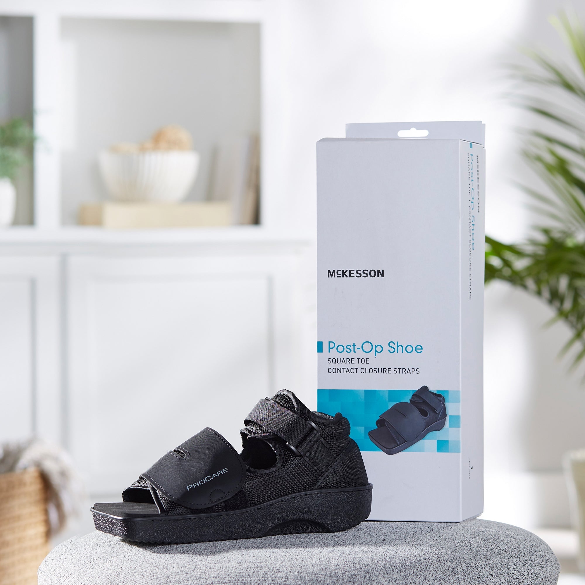 Post-Op Shoe McKesson Small Unisex Black, Packaging Type- Each