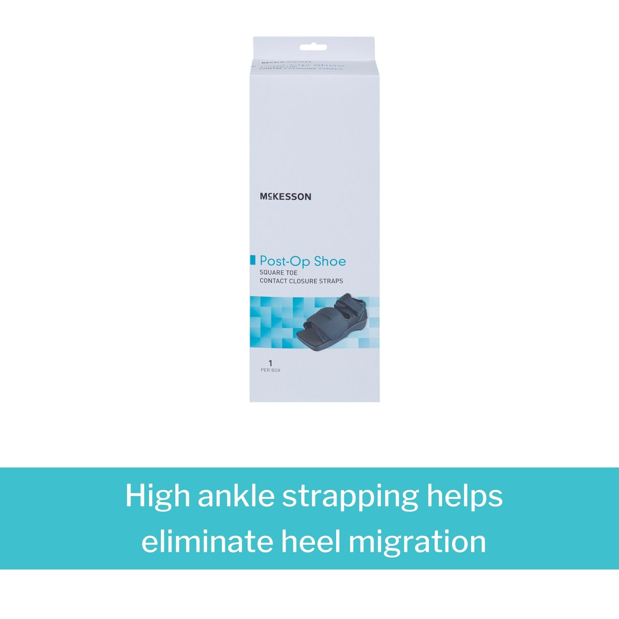 Post-Op Shoe McKesson Small Unisex Black, Packaging Type- Each