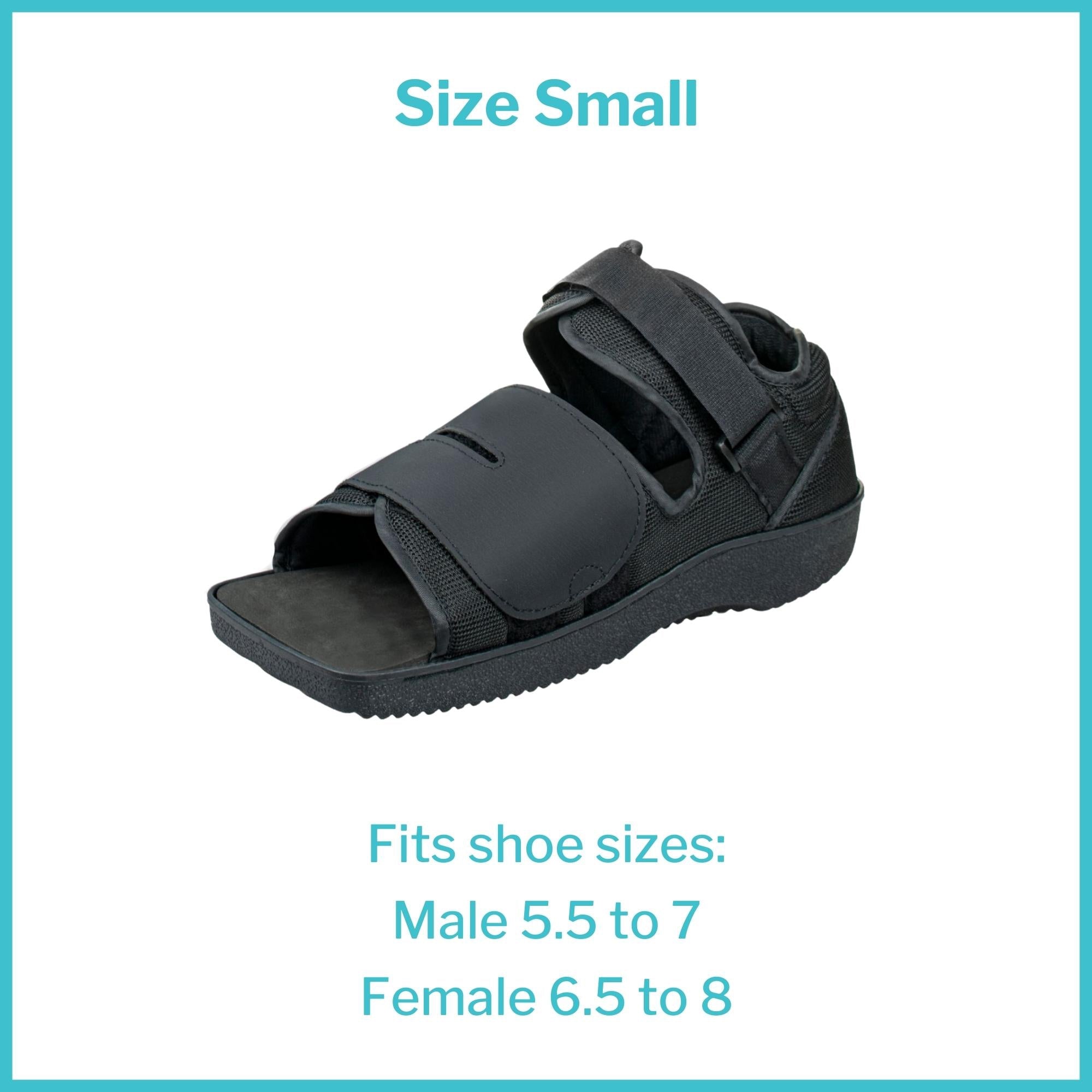 Post-Op Shoe McKesson Small Unisex Black, Packaging Type- Each