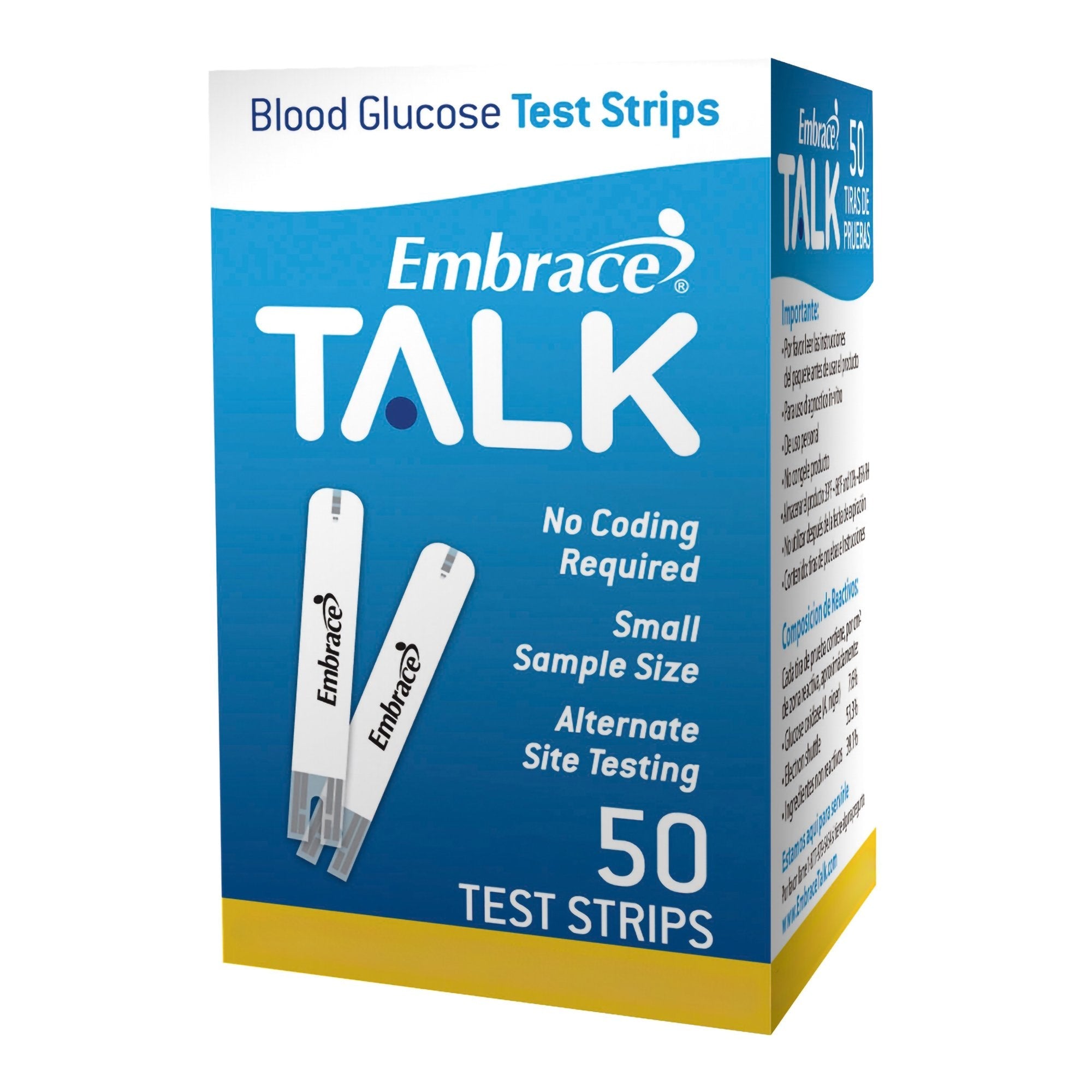 Blood Glucose Test Strips Embrace 50 Strips per Pack,Packaging Type- Box