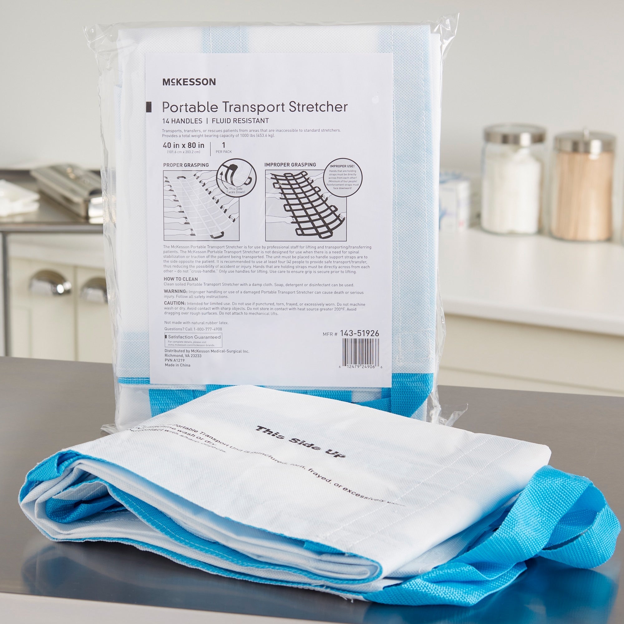 Transfer Sheet McKesson White 40 X 80 Inch 14 Handles, Packaging Type- Case