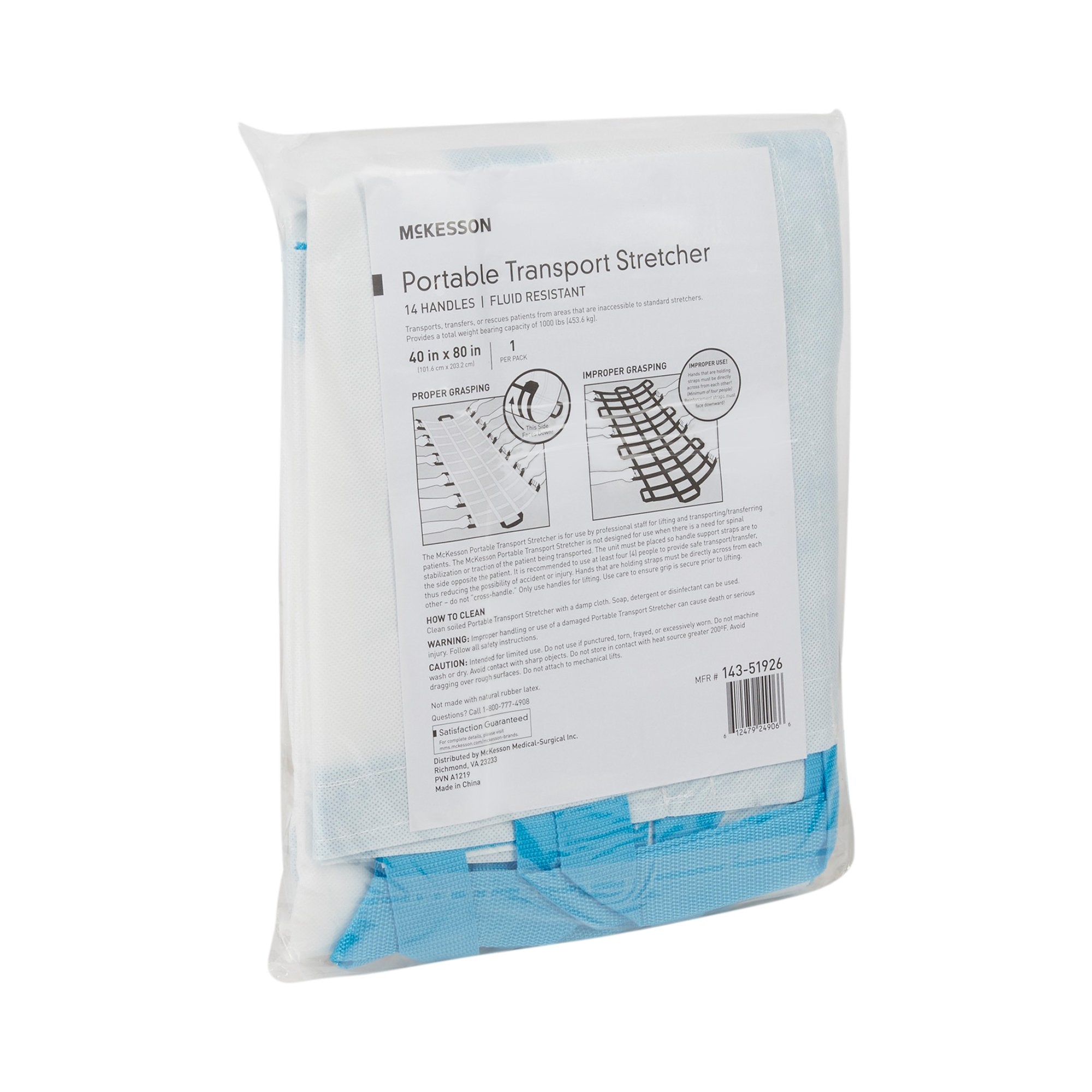 Transfer Sheet McKesson White 40 X 80 Inch 14 Handles, Packaging Type- Case