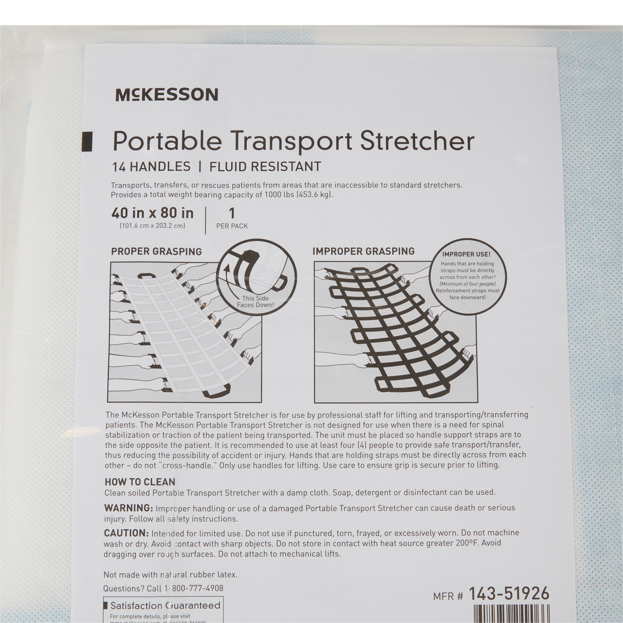 Transfer Sheet McKesson White 40 X 80 Inch 14 Handles, Packaging Type- Case