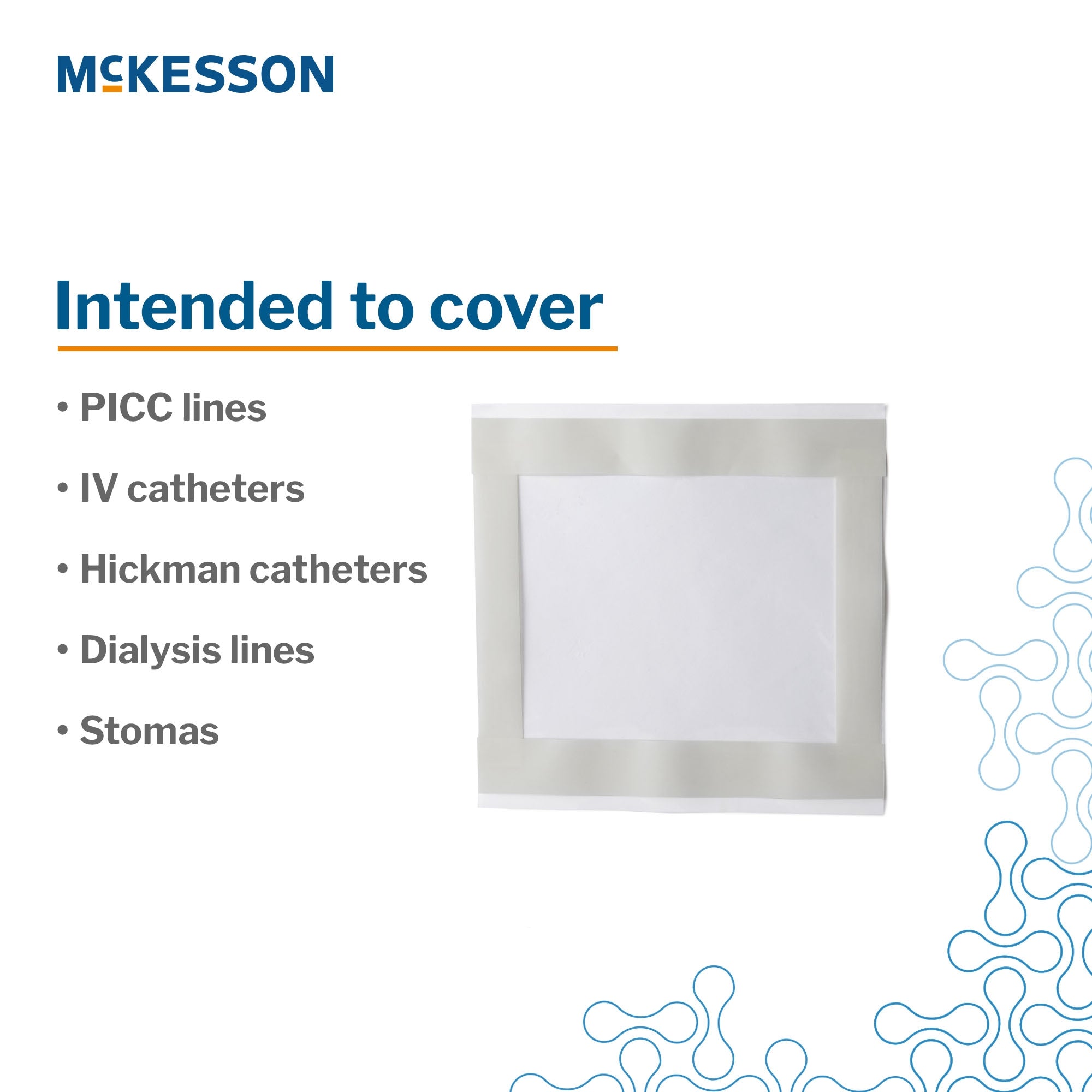 IV Site Barrier Protector McKesson 7 X 7 Inch, Packaging Type- Case