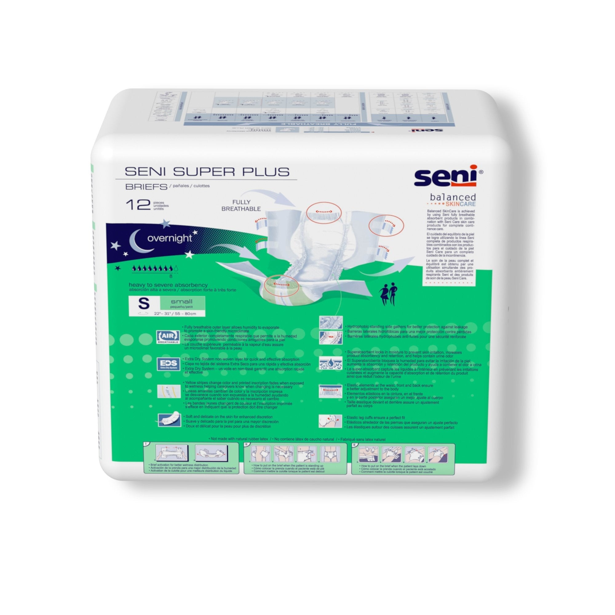 Unisex Adult Incontinence Brief Seni Super Plus Small Disposable Heavy Absorbency, Packaging Type- Case