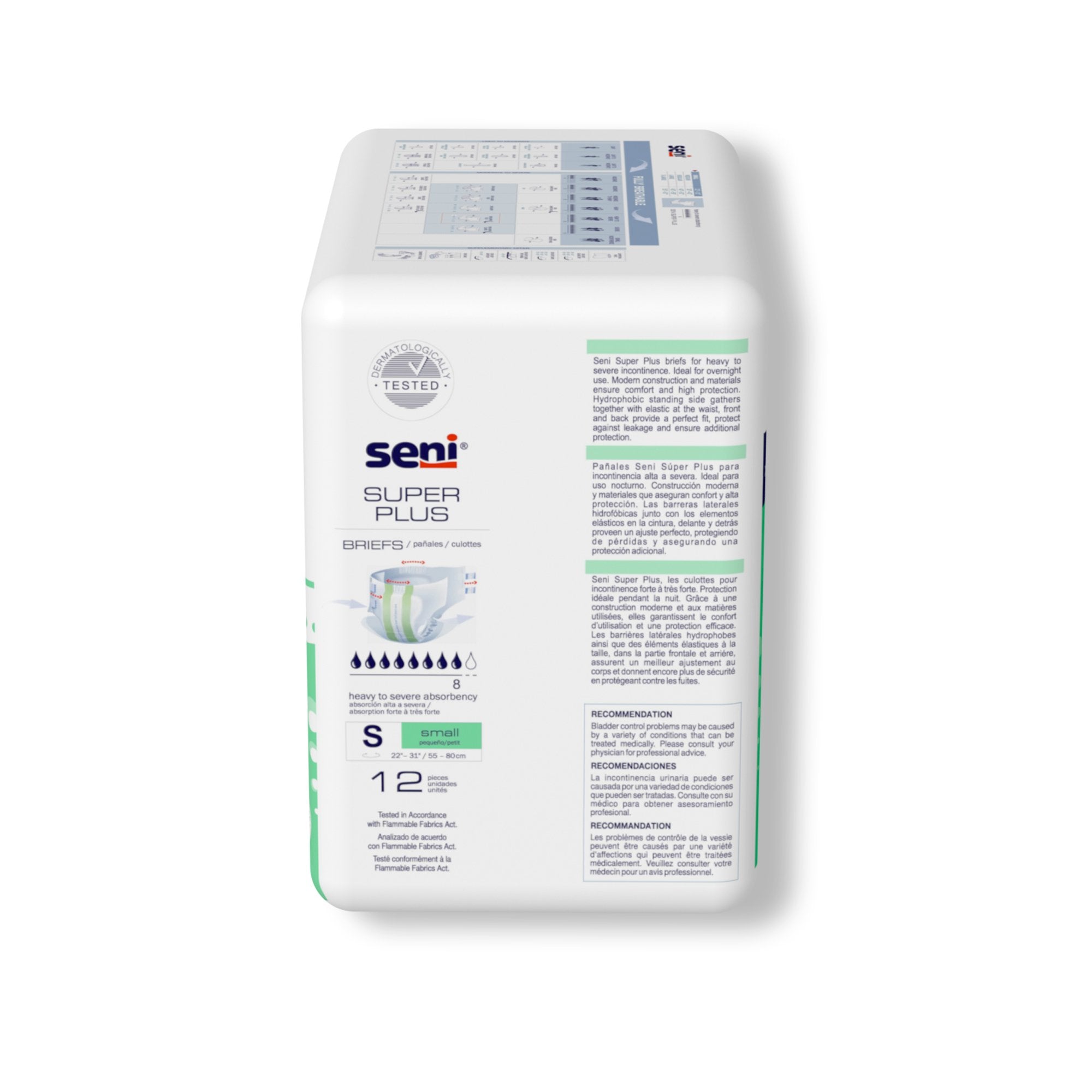 Unisex Adult Incontinence Brief Seni Super Plus Small Disposable Heavy Absorbency, Packaging Type- Case