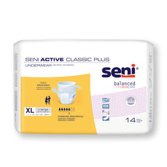 unisex adult absorbent underwear seni active classic plus pull on with tear away seams x large disposable moderate absorbency packaging type case