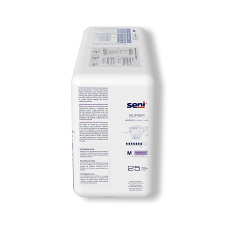 Unisex Adult Incontinence Brief Seni Super Medium Disposable Heavy Absorbency, Packaging Type- Case