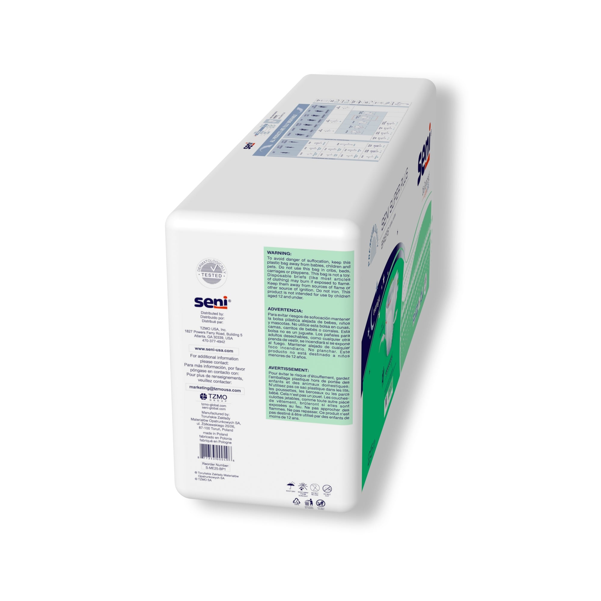 Unisex Adult Incontinence Brief Seni Super Plus Medium Disposable Heavy Absorbency, Packaging Type- Case