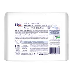 Wash Glove Seni Care 6 X 9 Inch White Disposable