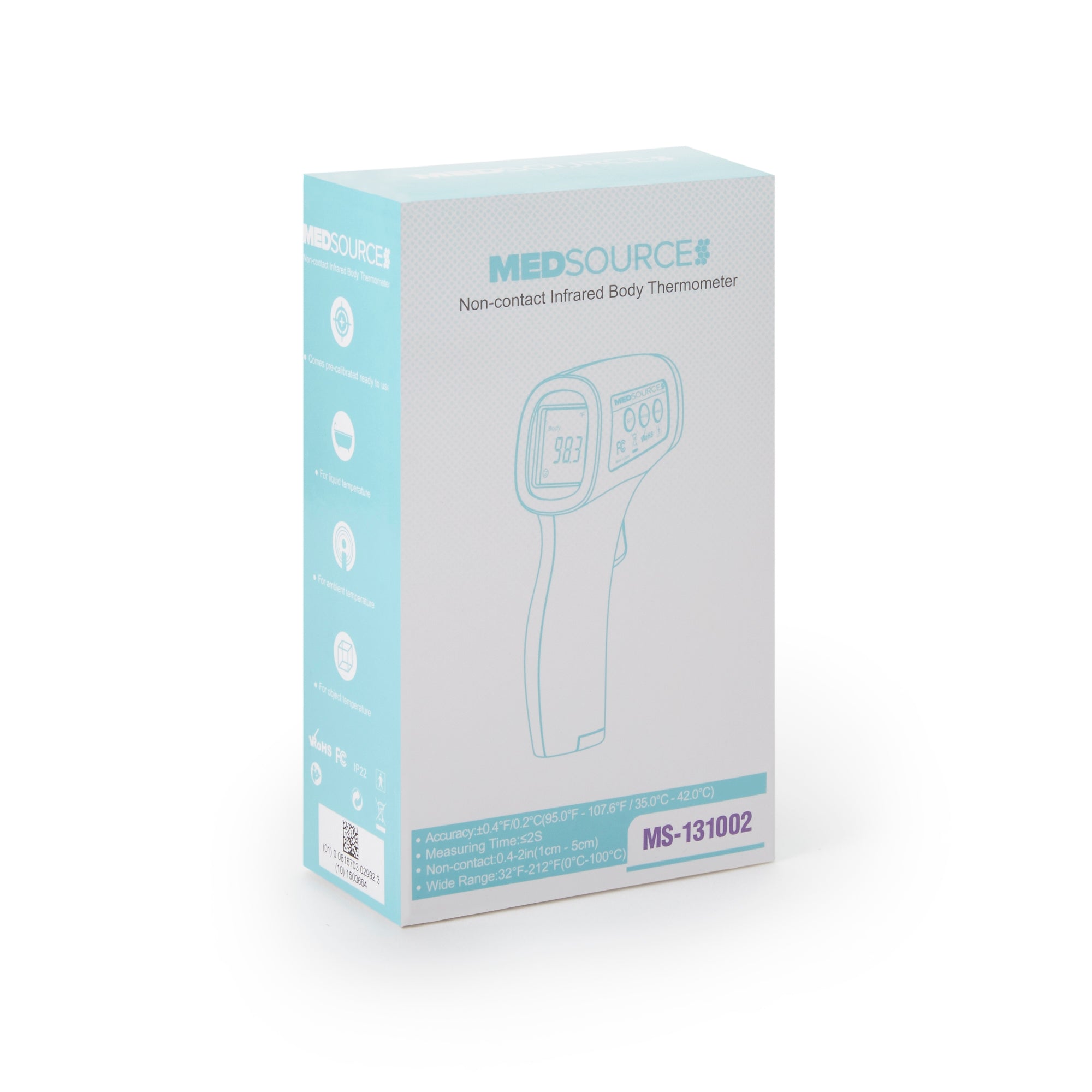Non-Contact Skin Surface Thermometer Medsource IR300 Infrared Skin Probe Handheld