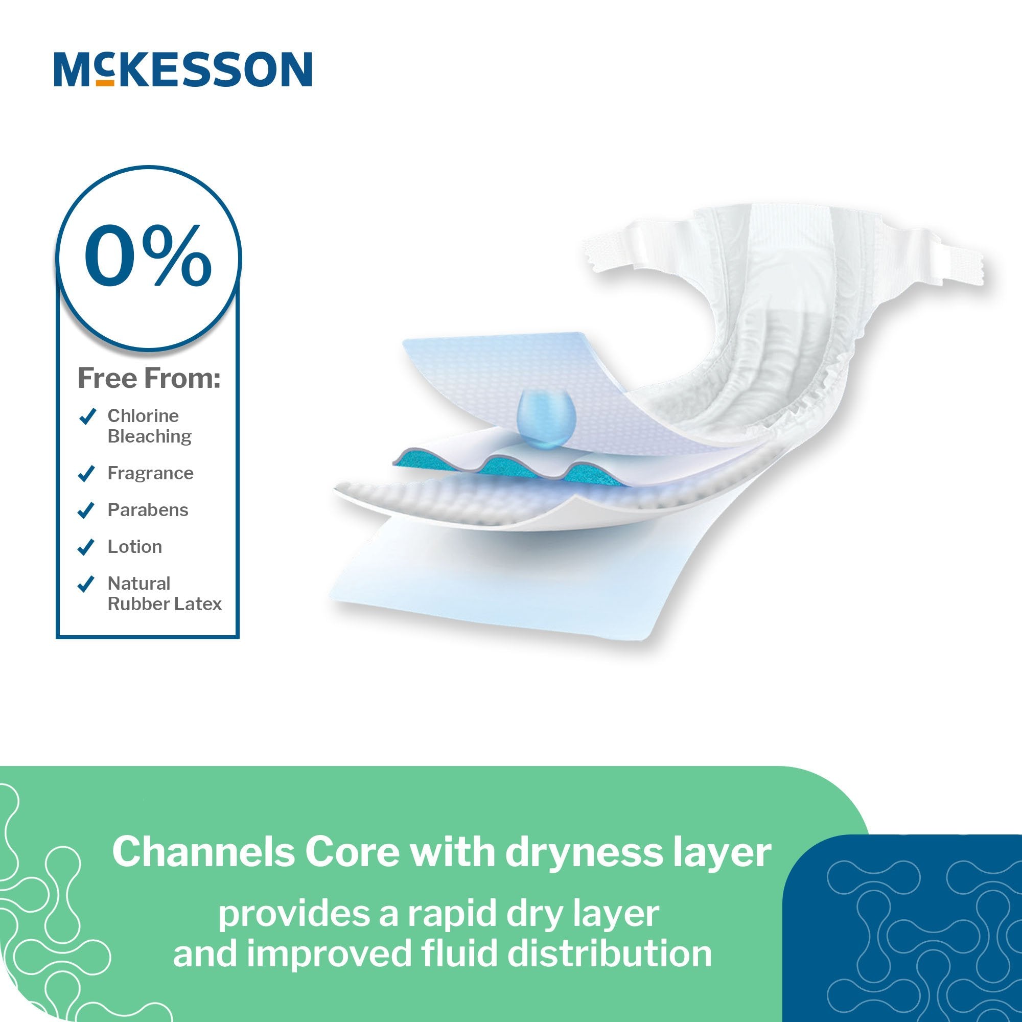 Unisex Baby Diaper McKesson Newborn Disposable Heavy Absorbency| 6Bag/Case