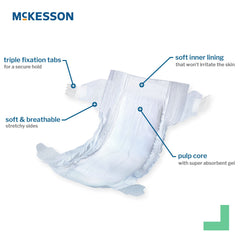 Unisex Baby Diaper McKesson Newborn Disposable Heavy Absorbency| 6Bag/Case