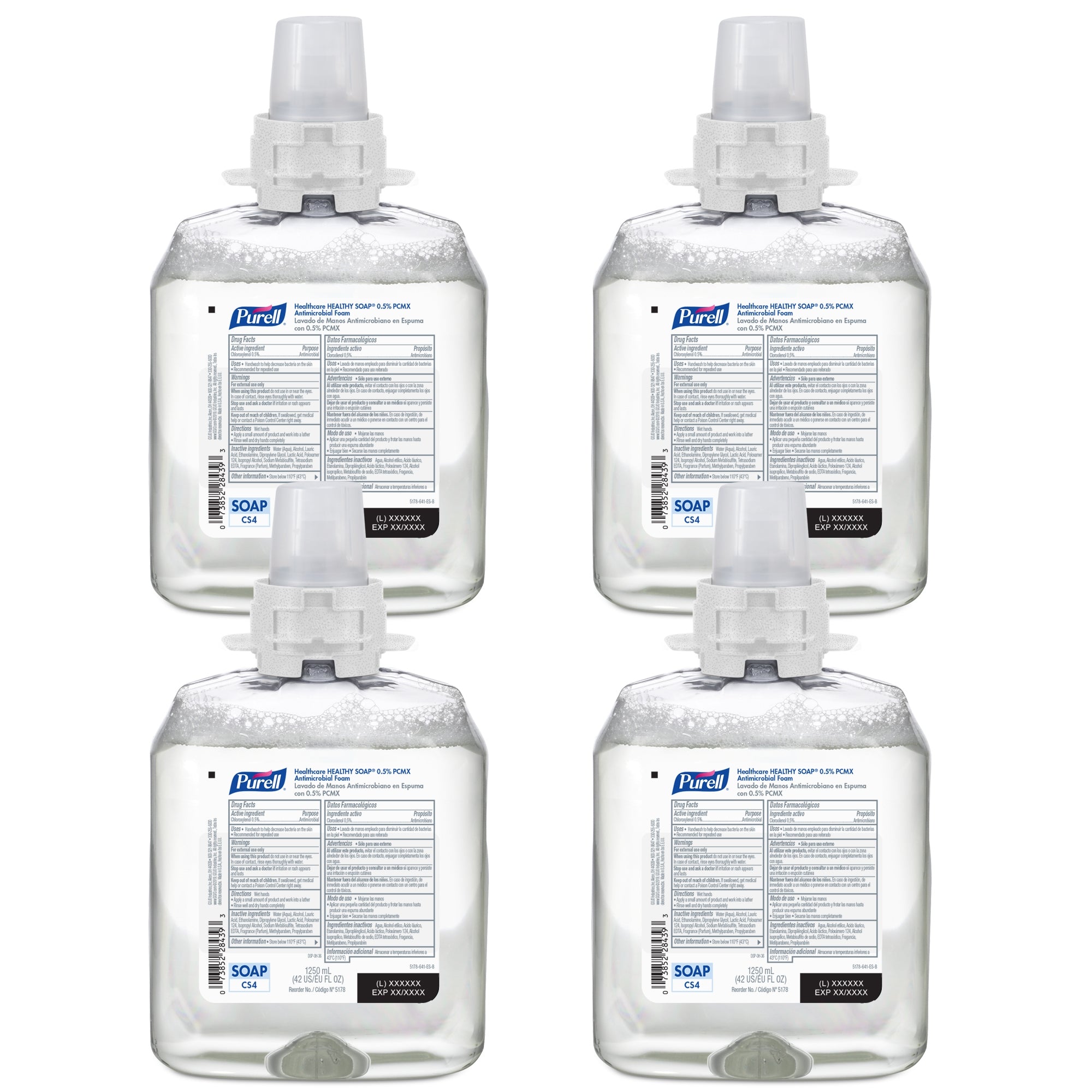 Antimicrobial Soap Theraworx Protect Advanced Hygiene for Hand & T-Zone Defense Foaming 1,250 mL Dispenser Refill Bottle Floral Scent, Packaging Type- Each
