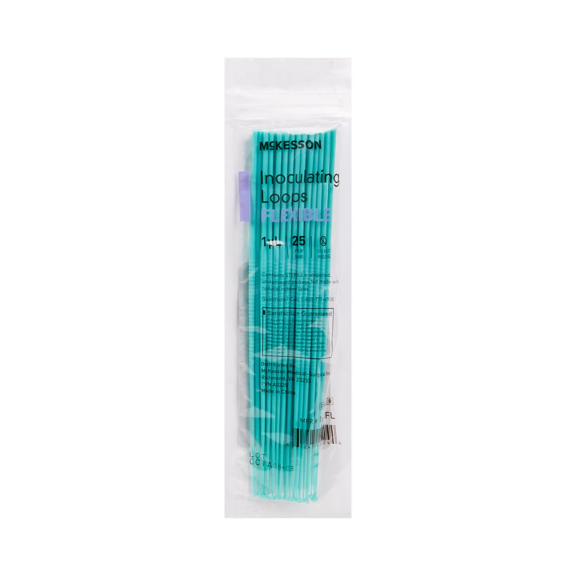 Inoculating Loop McKesson 1 µL High Impact Polystyrene Integrated Handle Sterile, Packaging Type- Case