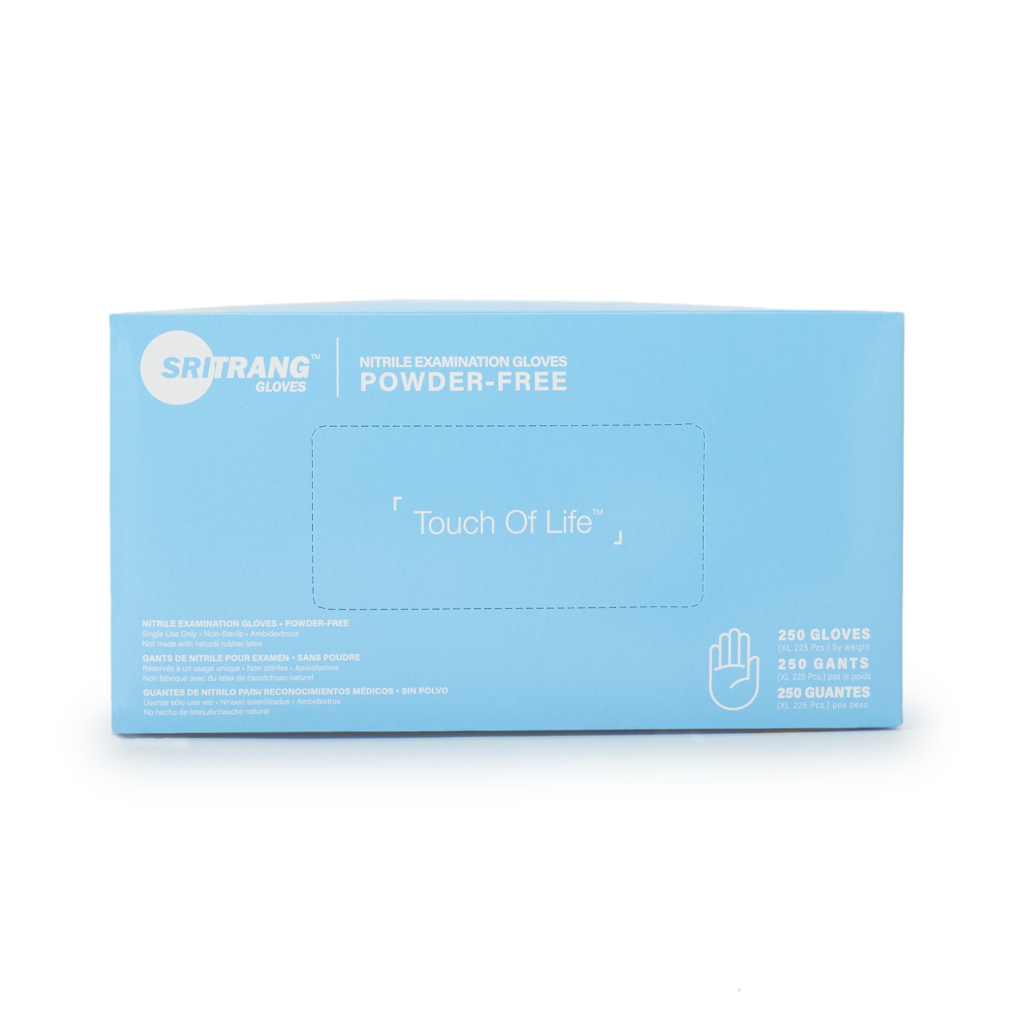 Exam Glove Touch of Life X-Large NonSterile Nitrile Textured Fingertips Black Chemo Tested | 10Box/Case