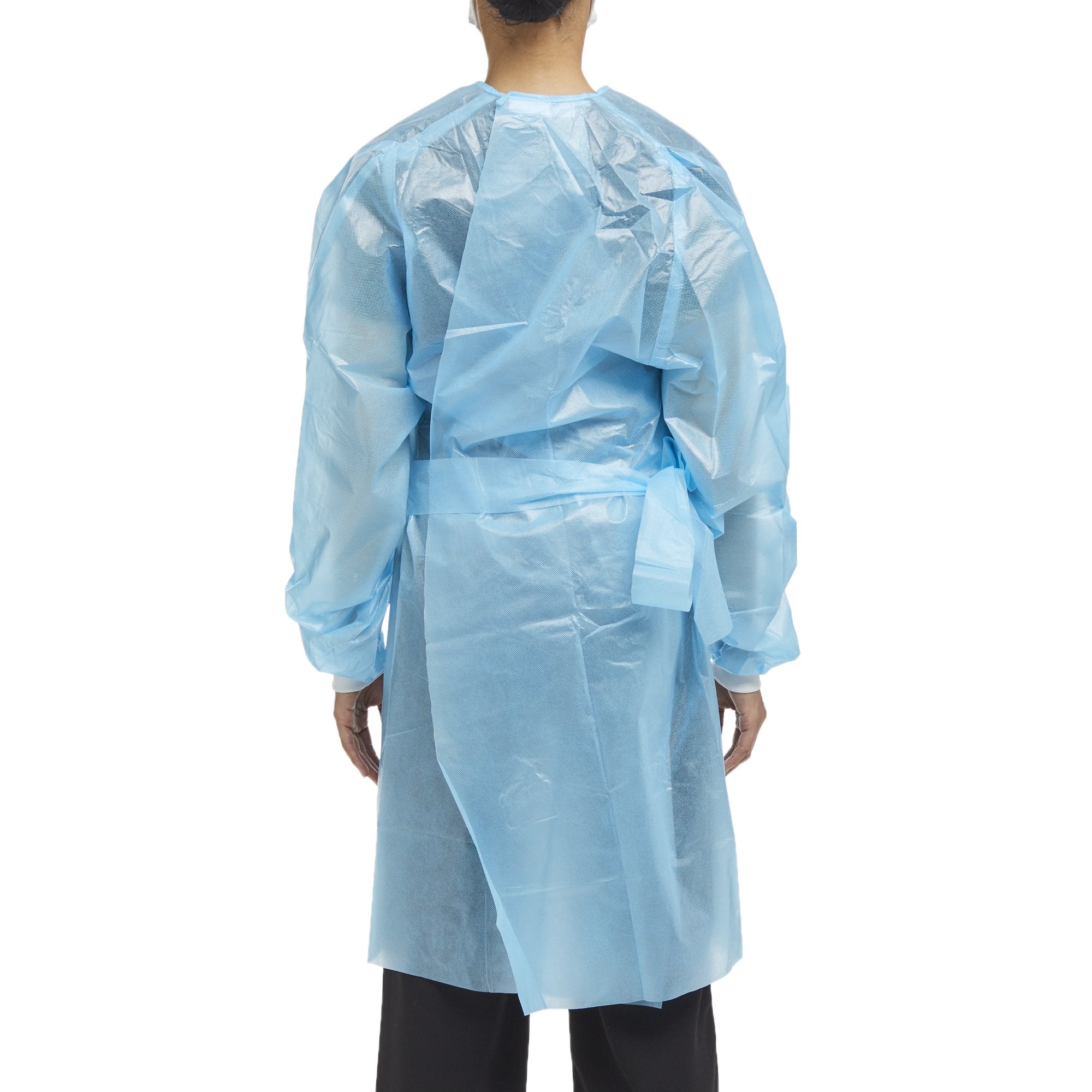 Chemotherapy Procedure Gown McKesson Medium Blue NonSterile AAMI Level 2 / ASTM D6978 Disposable, Packaging Type- Case