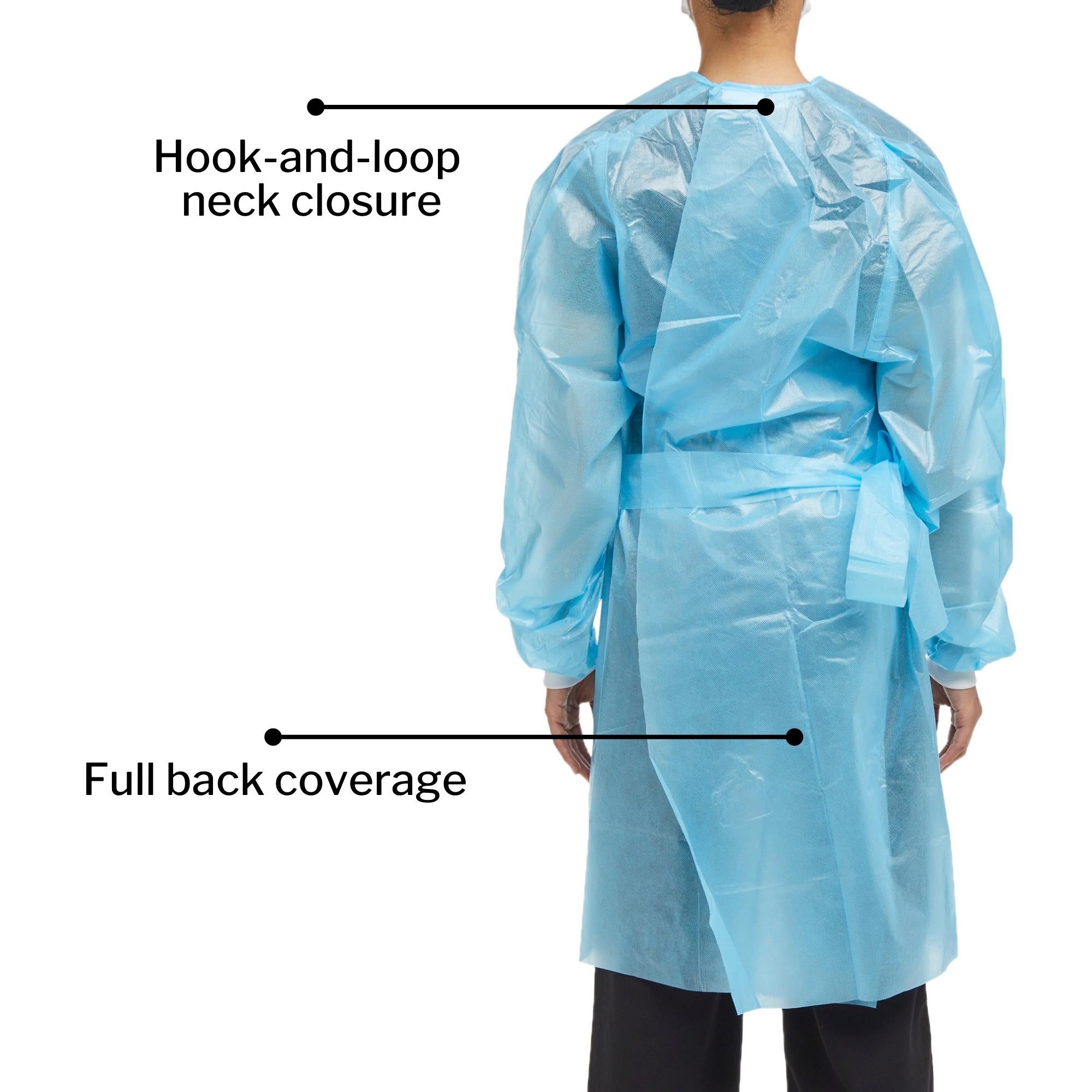 Chemotherapy Procedure Gown McKesson Medium Blue NonSterile AAMI Level 2 / ASTM D6978 Disposable, Packaging Type- Case