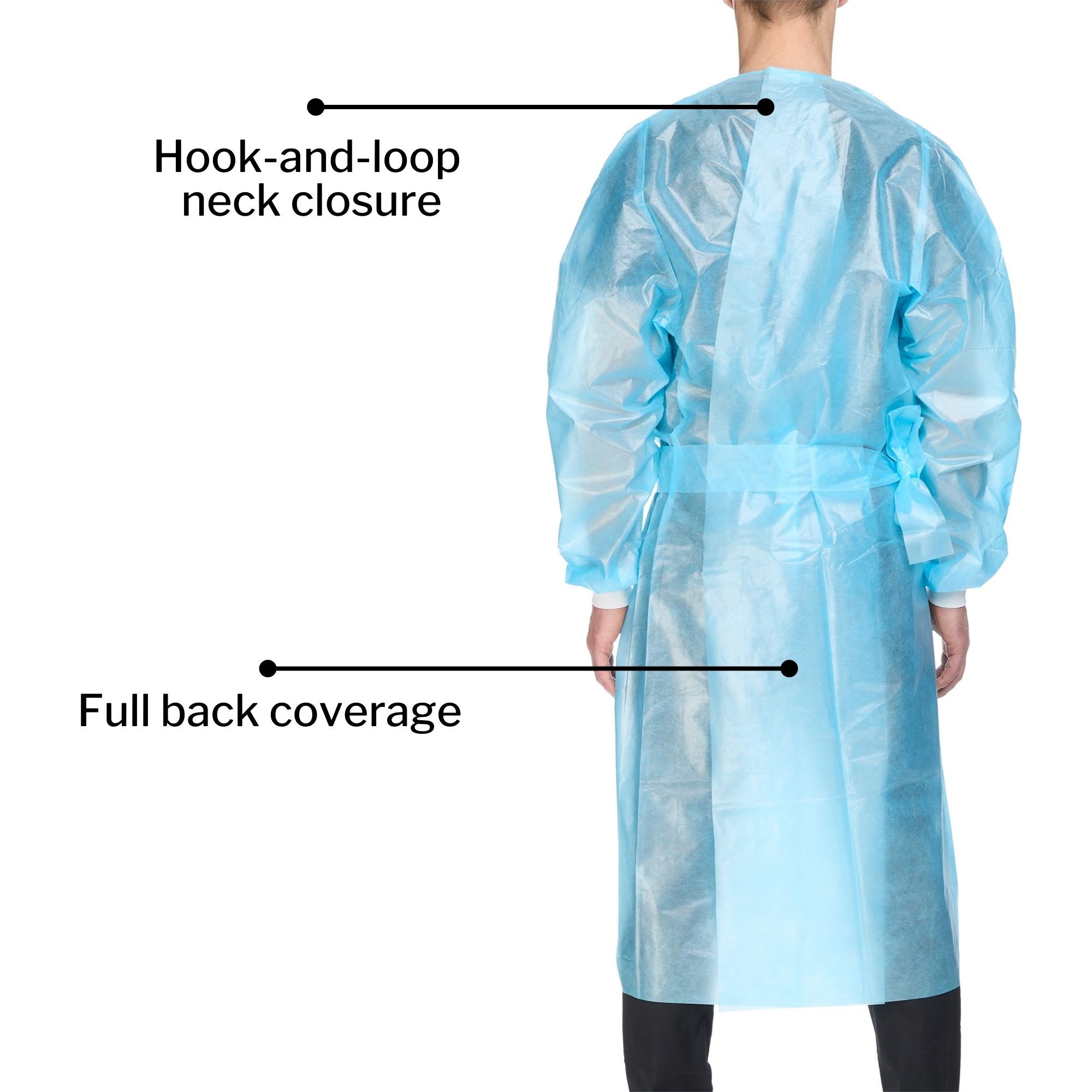 Chemotherapy Procedure Gown McKesson X-Large Blue NonSterile AAMI Level 2 / ASTM D6978 Disposable, Packaging Type- Case