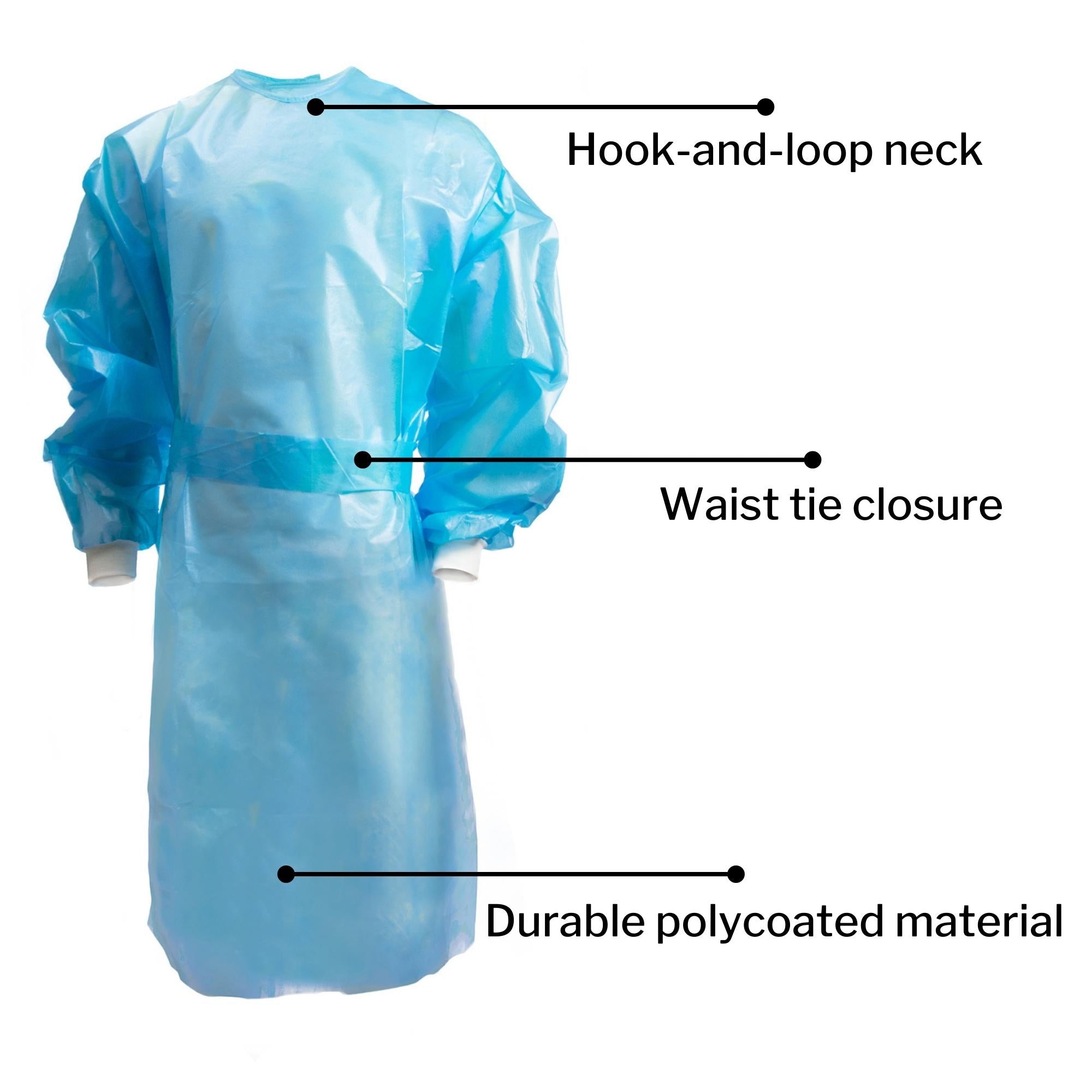 Chemotherapy Procedure Gown McKesson 2X-Large Blue NonSterile AAMI Level 2 / ASTM D6978 Disposable, Packaging Type- Case