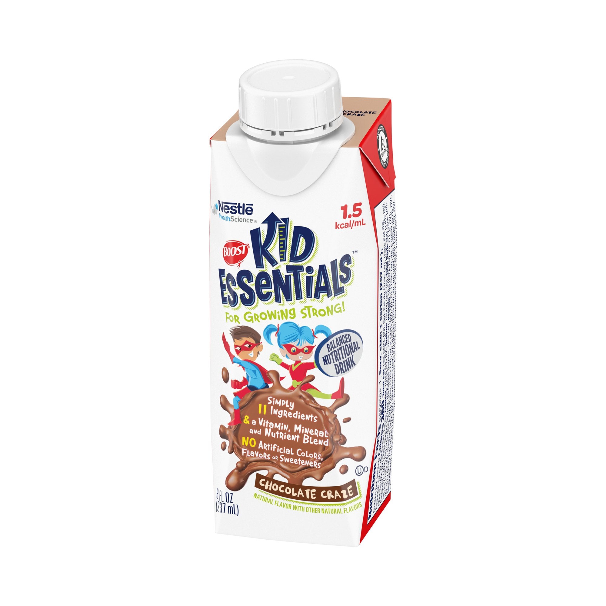 Pediatric Oral Supplement Boost Kid Essentials 1.5 Chocolate Craze Flavor 8 oz. Carton Liquid Vitamins / Minerals,Packaging Type- Each