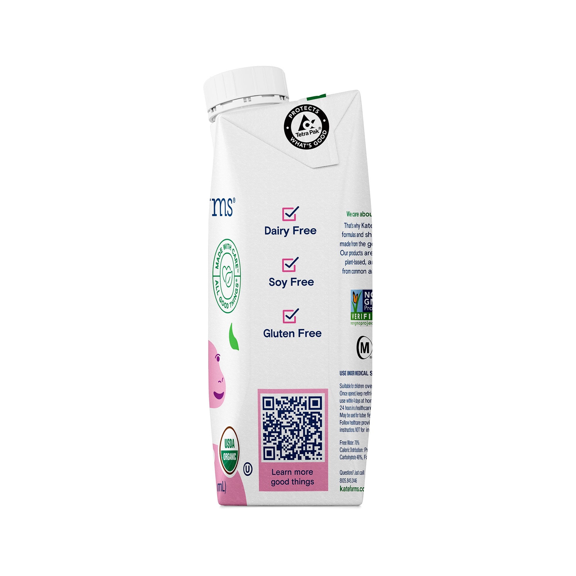 Pediatric Oral Supplement Kate Farms Pediatric Peptide 1.5 Plain Flavor 8.45 oz. Carton Liquid Organic Hydrolyzed Pea Protein,Packaging Type- Each
