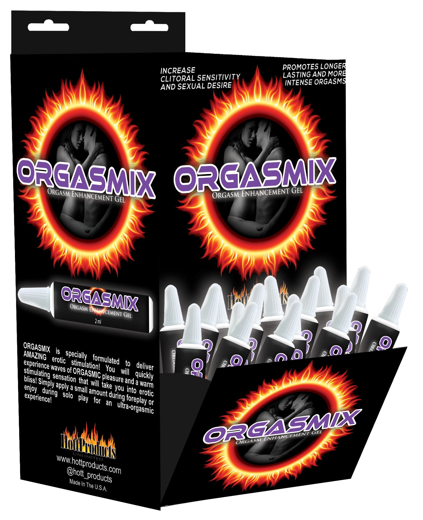 Orgasmix Stimulating Gel Tubes 144 Pc Display