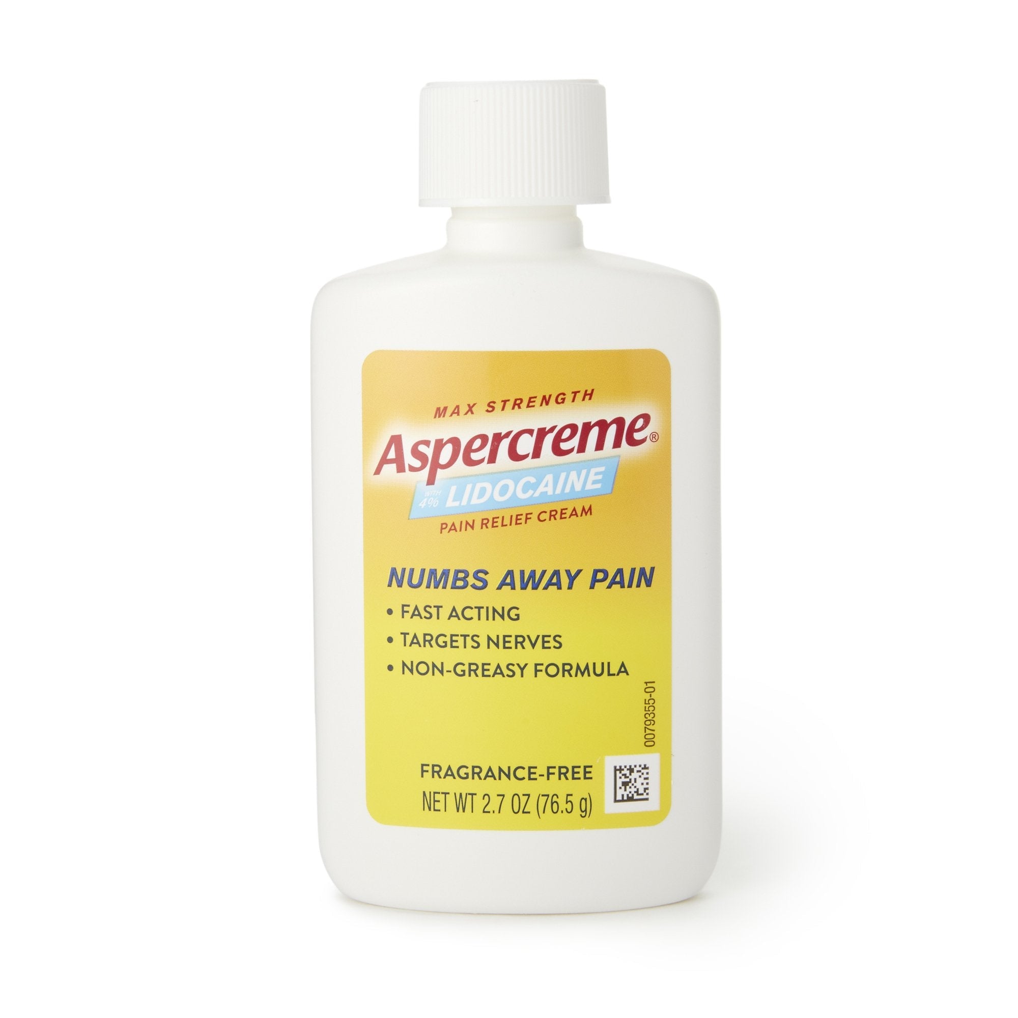 Topical Pain Relief Aspercreme 4% Strength Lidocaine Cream 2.7 oz.,Packaging Type- Each