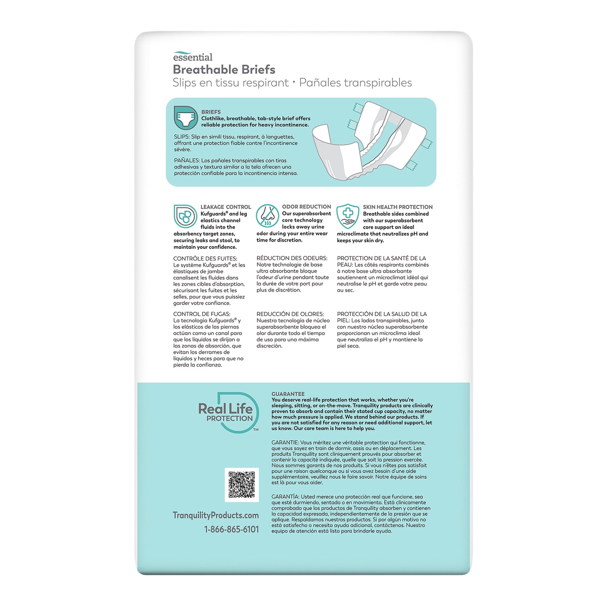 Unisex Adult Incontinence Brief Tranquility Essential Small Disposable Heavy Absorbency, Packaging Type- Case