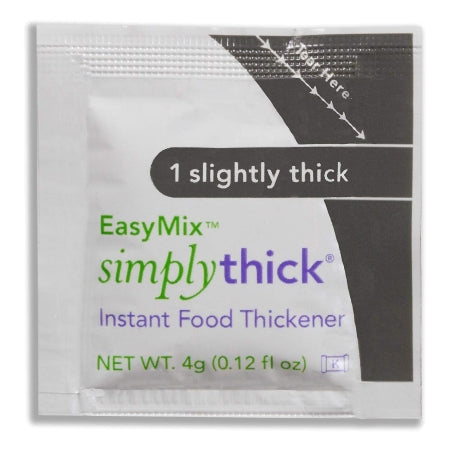 Food and Beverage Thickener SimplyThick Easy Mix 4 oz. Individual Packet Unflavored Gel IDDSI Level 1 Slightly Thick,Packaging Type- Each