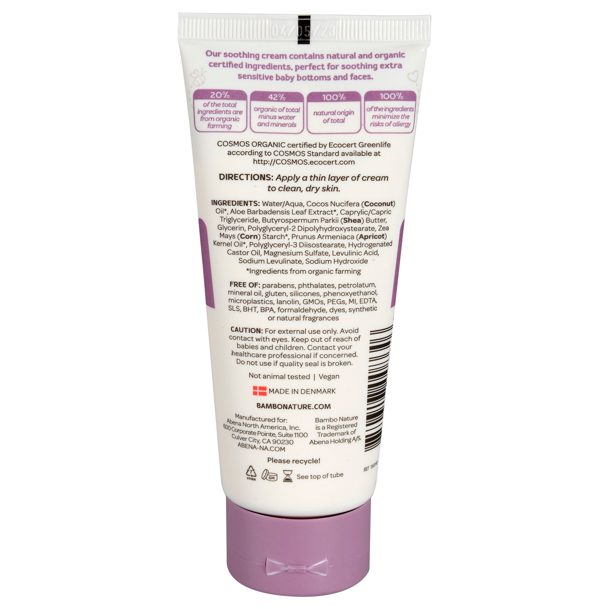 Skin Protectant Bambo Nature Love Balm 3.4 oz. Tube Unscented Cream,Packaging Type- Each