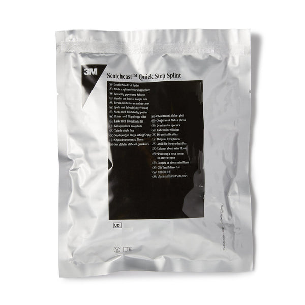 Padded Precut Splint 3M Scotchcast Quick Step Double Sided Felt 4 X 30 Inch Felt / Fiberglass White, Packaging Type- Case