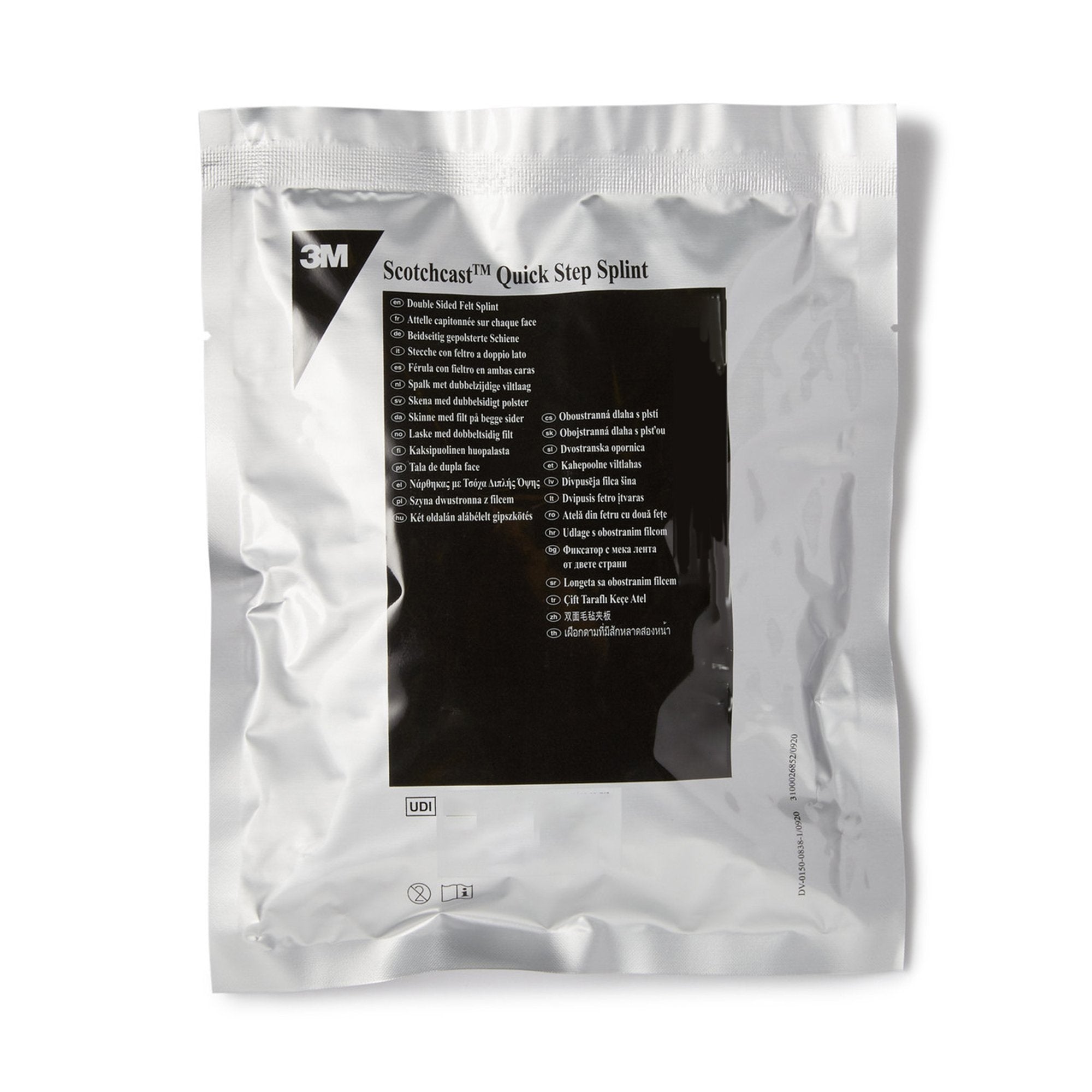 Padded Precut Splint 3M Scotchcast Quick Step Double Sided Felt 2 X 10 Inch Felt / Fiberglass White, Packaging Type- Case